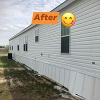 metal siding after cleaning