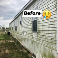 metal siding before cleaning